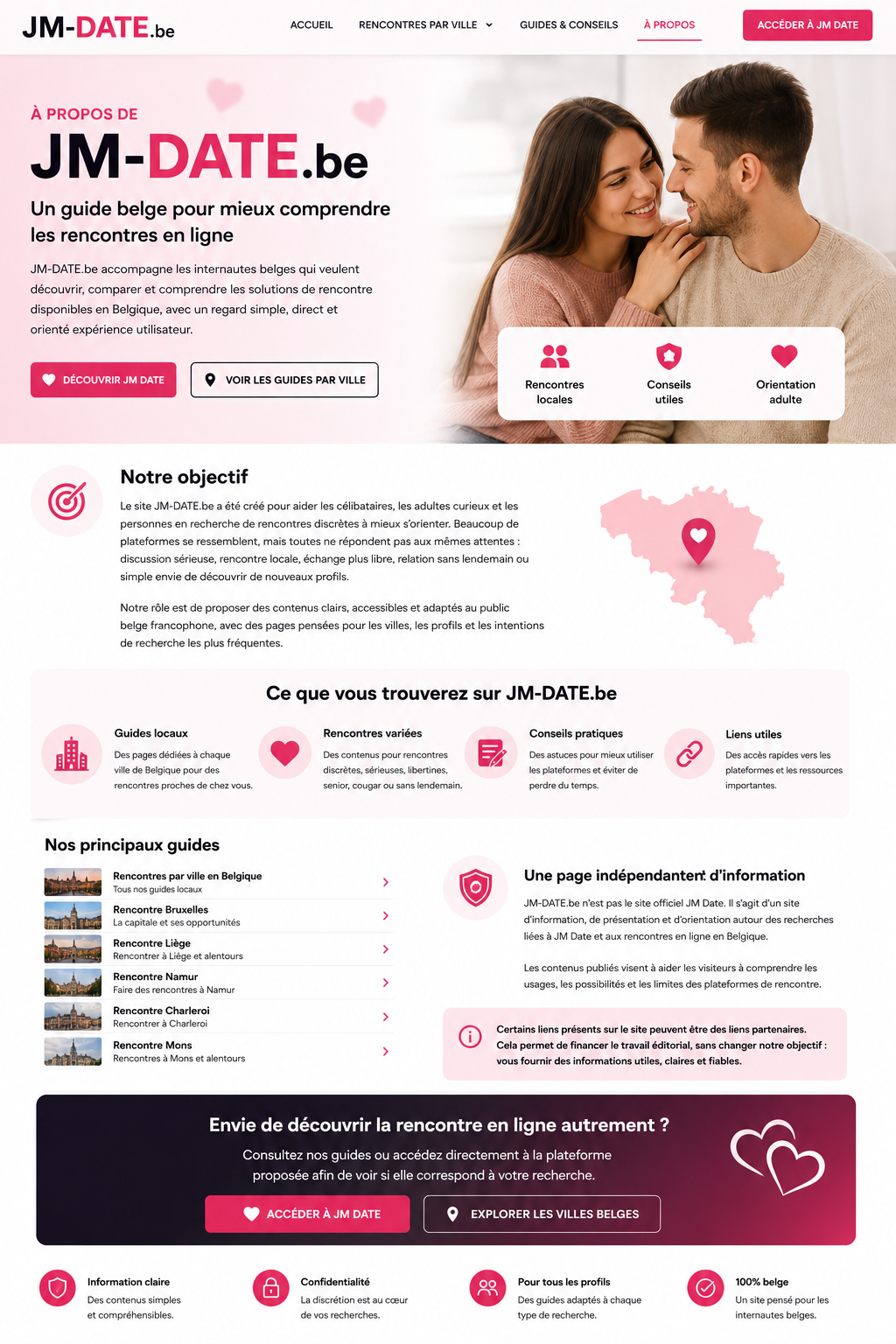 À propos de JM-DATE.be, guide belge des rencontres en ligne